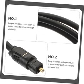 jojofuny 2pcs Optical Audio Cable Male to Male for Home Theater and Sound Bar Cable Plated Connectors Easy Installation Scratch and