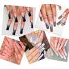 JZK 240x Clear C Curve Half Cover Square Nail Tips