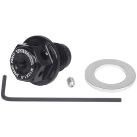Special Parts Takekawa Drain Bolt with Magnet M12 x P1.5, Black, General Purpose, Monkey Cub, GROM Z125, Etc., 02-09-0011