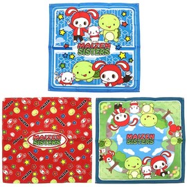 Salonge 870634 Maizen Sisters Napkin 3-Piece Set, For Kindergarten Entrance, Lunch Loaf, Luncheon Cloth
