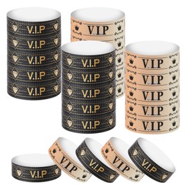 MWOOT Pack of 200 Entrance Bands, New Year Party Admission Bands, Party Accessories, VIP Bracelets, Waterproof, Tear-Resistant, VIP Paper Inlet Bands for Concert Bar Events