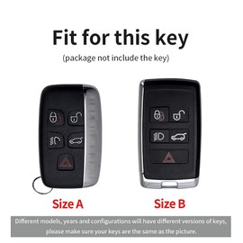 ontto TPU Car key case cover Fit Land Rover Defender Discovery Sport fit for New Range Rover Evoque Sport Velar for Jaguar E-Pace Key Bag Shell Holder bag keychain keyring Accessories Silver White B