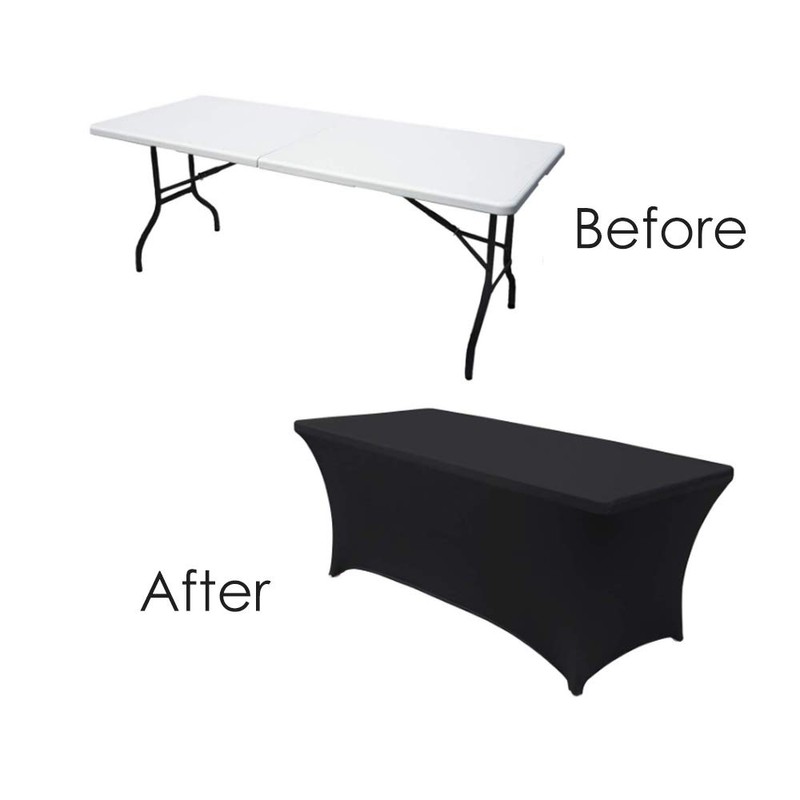 banquetbay Spandex Fitted Stretch Table Cover for 6ft Folding Table,