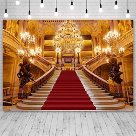 AIBIIN 7x5ft Red Carpet Event Backdrop Film Ceremony Birthday Party Baby Shower Celebrity Party Decoration Background for Photography Home Wallpaper Studio Booth Prop Supplies