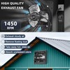 Criditpid 14 Inch Shutter Exhaust Fan with Speed Controller Switch,