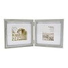 Smiling Art Wooden Picture Frame for 2 Photos Folding Picture
