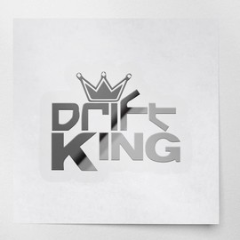 Decal Stickers Of Funny Drift King (Metallic Silver) Premium Waterproof Vinyl Decal Stickers For Laptop Phone Accessory Helmet Car Window Mug Tuber Cup Door Wall Decoration ANDSKUS077516SI070722