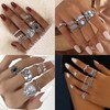 JeryWe 70 Piece Set, Ring, Black, Men's Ring, Simple, Stylish,