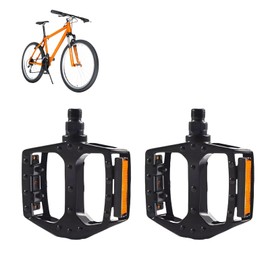 2PCS Bike Pedals,Non-Slip Mountain Bike Pedals with Reflectors,Suitable Flat for Road&Mountain Trekking and City Bike