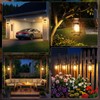 AOUNQ Solar Lanterns Outdoor Waterproof 4 Pack, Upgraded Brighter Hanging