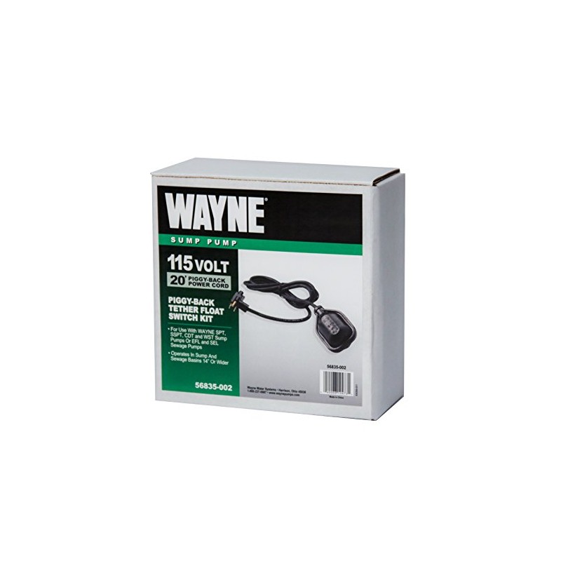 Wayne 56835-002 20' Piggy-Back Tether Float Switch (Sump) Replacement Part