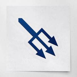 Decal Stickers of Trident (Navy Blue) (Set of 2) Premium Waterproof Vinyl Decal Stickers for Laptop Phone Accessory Helmet Car Window Mug Tuber Cup Door Wall Decoration - ANDstice49711AB