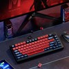 OHY XVX Black and Red Shine Through Keycaps for Mechanical