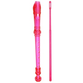 keepdrum RC002PK Soprano Recorder Transparent Neon Pink