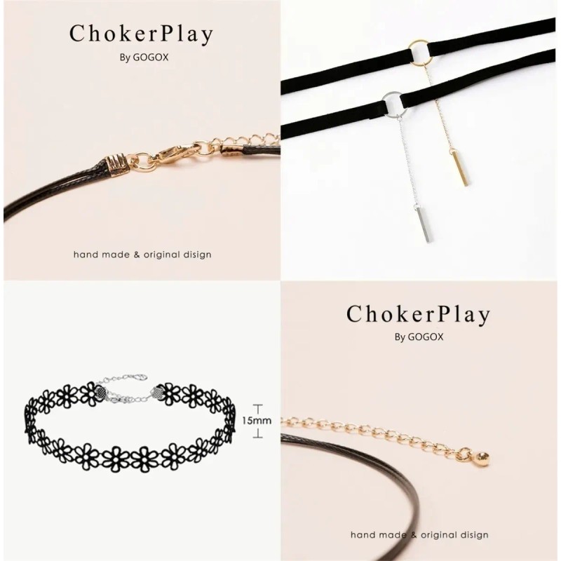 Gargantilla Choker Necklaces Color Lace, Accesorios Collar