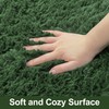 Fluffy Rugs for Bedroom Living Room 3x5 Green Shaggy Area