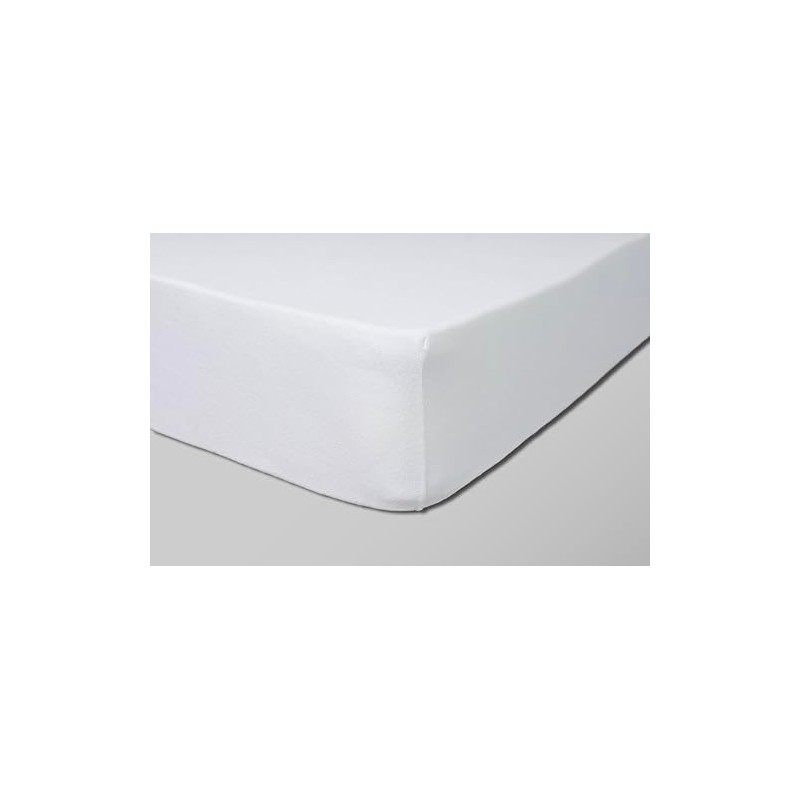 Fantasy Sateen White Fitted sheet 90x200cm