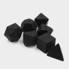 7Pcs Polyhedral Dice Set - Frosted Black Acrylic Dice for