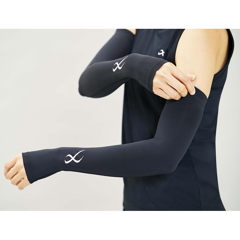 CW-X HUY421 Women's Arm Cover (Finger Hang Type), Sweat Absorbent,