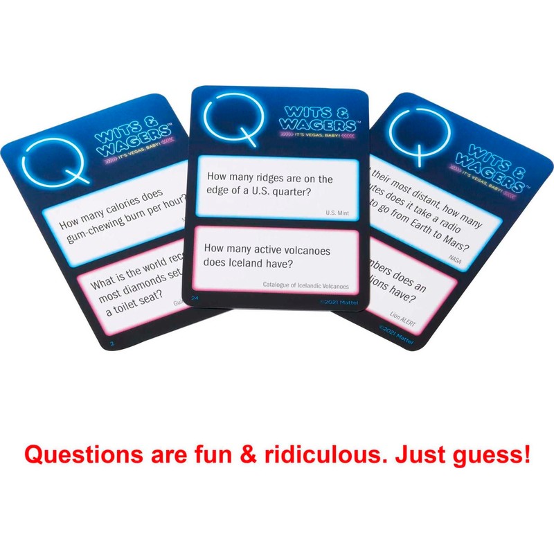 Mattel Games Wits & Wagers Board Game Vegas Edition Party