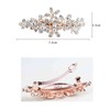 TseenYi Flower Crystal Hair Barrette Clip Rhinestone Wedding Hair Clip
