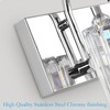 Ralbay Chrome Crystal Bathroom Vanity Light - 3-Lights, 24" Modern
