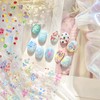Summer Beach Vacation Sunglasses Slipper Swimsuit Nail Stickers Cute Swimming