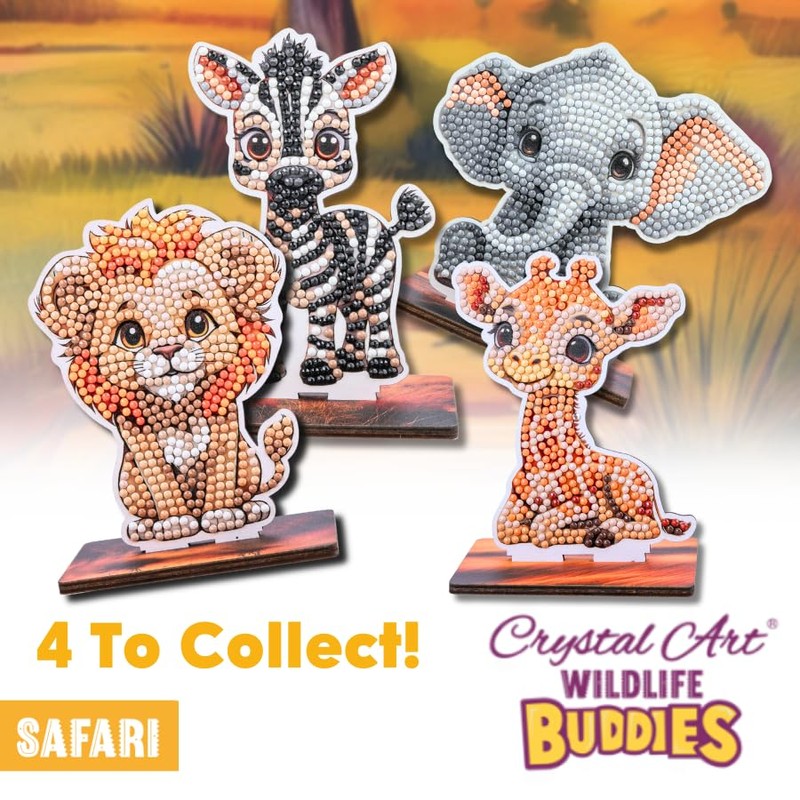 CRYSTAL ART Lion Wildlife Buddies Kit Craft Buddy