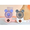 LACOVIA Cute Mouse Misting Mini Fan, Handheld Portable USB Rechargeable