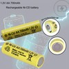 16 packs AA 700mAh 1.2V NiCd Rechargeable Batteries,Double A 1.2V