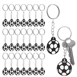 24 Pcs Key Chain Novelty Keychain Soccer Backpack Purses Soccer Keychain Party Favor Soccer Key Ring Soccer Keychain Sports Keychains Bag Sports Pendant Football Pvc Souvenir