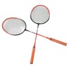 2 Player Badminton Racket Set Ferroalloy Integrated for Beginner Amateur