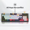 Fogruaden Wired Creamy Mechanical Keyboard with Number Pad, Hot Swappable