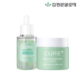 Kim Jong -moon Aloe Cure Signature Cream 55g+Pore Ampoule 40ml / 김정문알로에 큐어 시그니처 크림 55g+포어앰플40ml