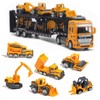 Construction Vehicles, 6 Mini Car Set, 1 Storage, Car Toy,