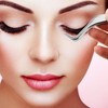 WOONEKY False Eyelash Tweezers with Built-in Comb Precision Applicator for