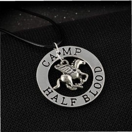 Asien Novelty Flying Horse Necklace Percy Olympian Camp Half-Blood Percy Jackson Pendant Leather Cord Necklace Costume Prop