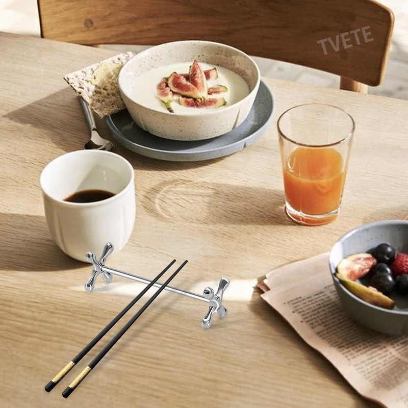 TVETE 箸置き ナイフレスト ステンレス製 箸枕 【 4個セット】エレガント カトラリーレスト ロング スプーン置き