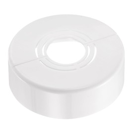 sourcing map Wall Split Flange, 1 Pcs 62x20 mm - Cuttable ABS Round Escutcheon Plate Cover Buckle, Shower Arm Flange for 20/25/33mm(0.8/1.0/1.3 Inch) Water Pipe Faucet Decoration (White)