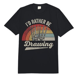 I'd Rather Be Drawing Artistic Inspiration Comfort Colors Adult Heavyweight T-Shirt