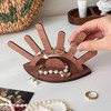 SEABABOO Jewellery Stand Wooden Ring Stand 14.4 x 10.4 cm