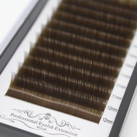 Scala Thickness 0.10mm C Curl Light Brown/Dark Brown/Black-Brown False lashes Individual Eyelash Extension Natural False Eyelashes (10mm, Dark Brown)