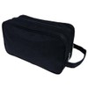 Men's Genuine Travel Overnight WASH Gym Toiletry Bag (Black)