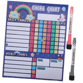 SEWACC 1set Boy Girl Reward Chart Convenient Behavior Chart for Boy Girl Household Chore Tracker Fun Family Calendar Encourages Responsibility and Habits Magnetic Design for Easy Use