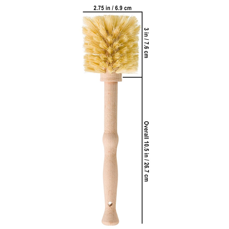 Redecker Food Processor Brush, Extra Stiff Tampico Fibre Bristles, Handmade