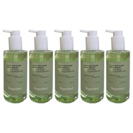 Vegan Effect Clean & Glow Green Barley LHA Deep Cleansing Oil 205ml 5 Pieces / Circle / 비건이펙트 클린 앤 글로우 청보리 LHA 딥 클렌징 오일 205ml 5개  써클