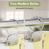 AmazerBath Shower Curtain Hooks, Shower Curtain Rings, Metal Chrome Shower