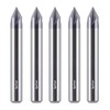 SpeTool 5PCS 60 Degree V Bit 1/4 Inch Shank Carbide