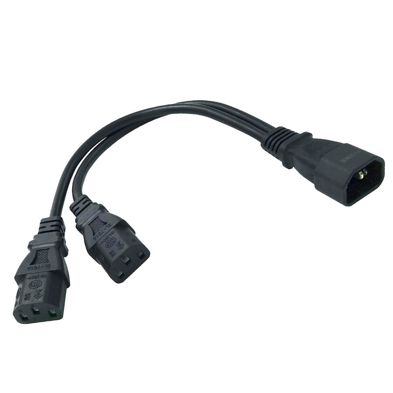 UPS Server C14 to 2 x C13 Y Splitter Adapter