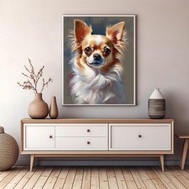 OKSGYTA Paint by Numbers for Adults Chihuahua Dog Painting by Number for Adults DIY Digital Painting for Beginners Drawing Gift, 40x50cm